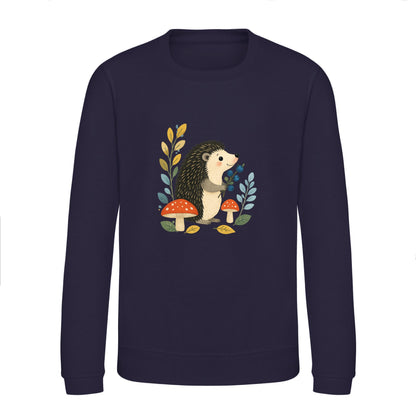 Hedgehog's Berry Harvest Kids' Sweatshirt - Once Upon a Woodland French Navy colour variant image