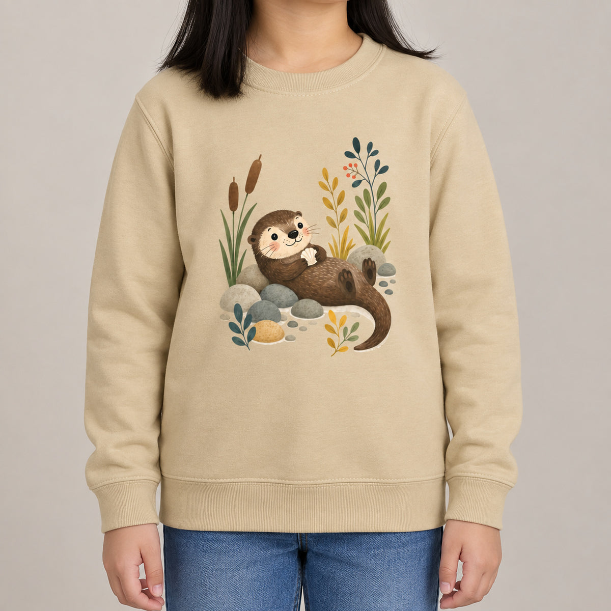 Otter by the Reeds Kids' Sweatshirt - Once Upon a Woodland lead image