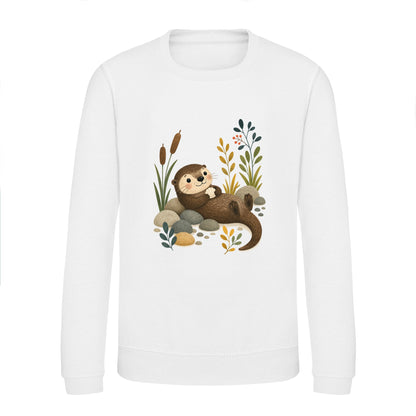 Otter by the Reeds Kids' Sweatshirt - Once Upon a Woodland Arctic White colour variant image