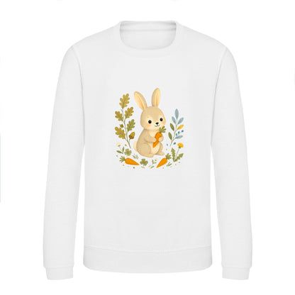 Rabbit's Carrot Patch Kids' Sweatshirt - Once Upon a Woodland Arctic White colour variant image