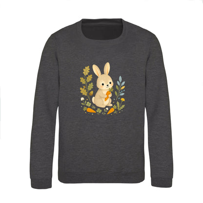 Rabbit's Carrot Patch Kids' Sweatshirt - Once Upon a Woodland Charcoal colour variant image