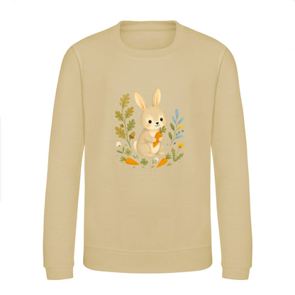 Rabbit's Carrot Patch Kids' Sweatshirt - Once Upon a Woodland Desert Sand colour variant image