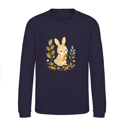 Rabbit's Carrot Patch Kids' Sweatshirt - Once Upon a Woodland French Navy colour variant image