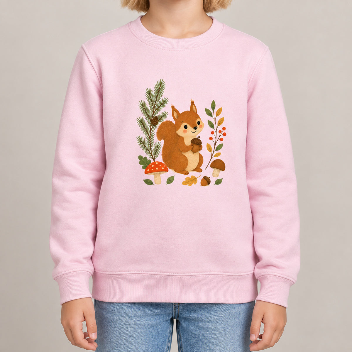 Squirrel's Autumn Store Kids' Sweatshirt - Once Upon a Woodland lead image