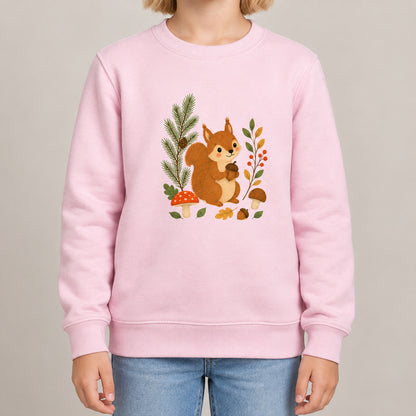 Squirrel's Autumn Store Kids' Sweatshirt - Once Upon a Woodland lead image