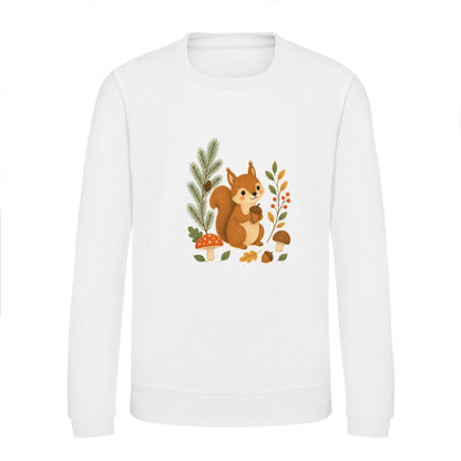 Squirrel's Autumn Store Kids' Sweatshirt - Once Upon a Woodland Arctic White colour variant image