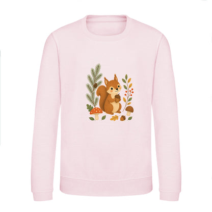 Squirrel's Autumn Store Kids' Sweatshirt - Once Upon a Woodland Baby Pink colour variant image