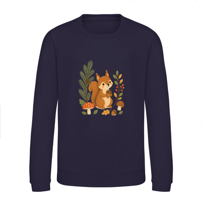 Squirrel's Autumn Store Kids' Sweatshirt - Once Upon a Woodland French Navy colour variant image