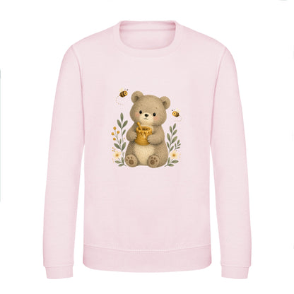 Bear and the Honey Bees Kids' Sweatshirt - Once Upon a Woodland Baby Pink colour variant image