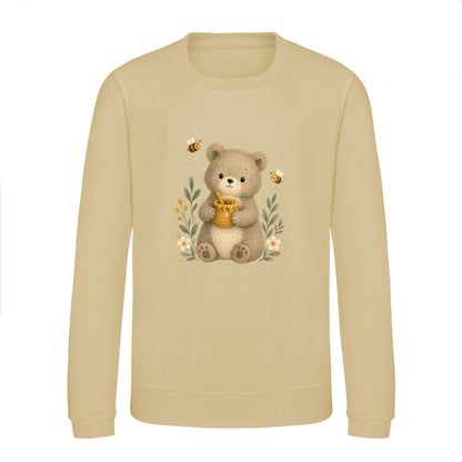 Bear and the Honey Bees Kids' Sweatshirt - Once Upon a Woodland Desert Sand colour variant image