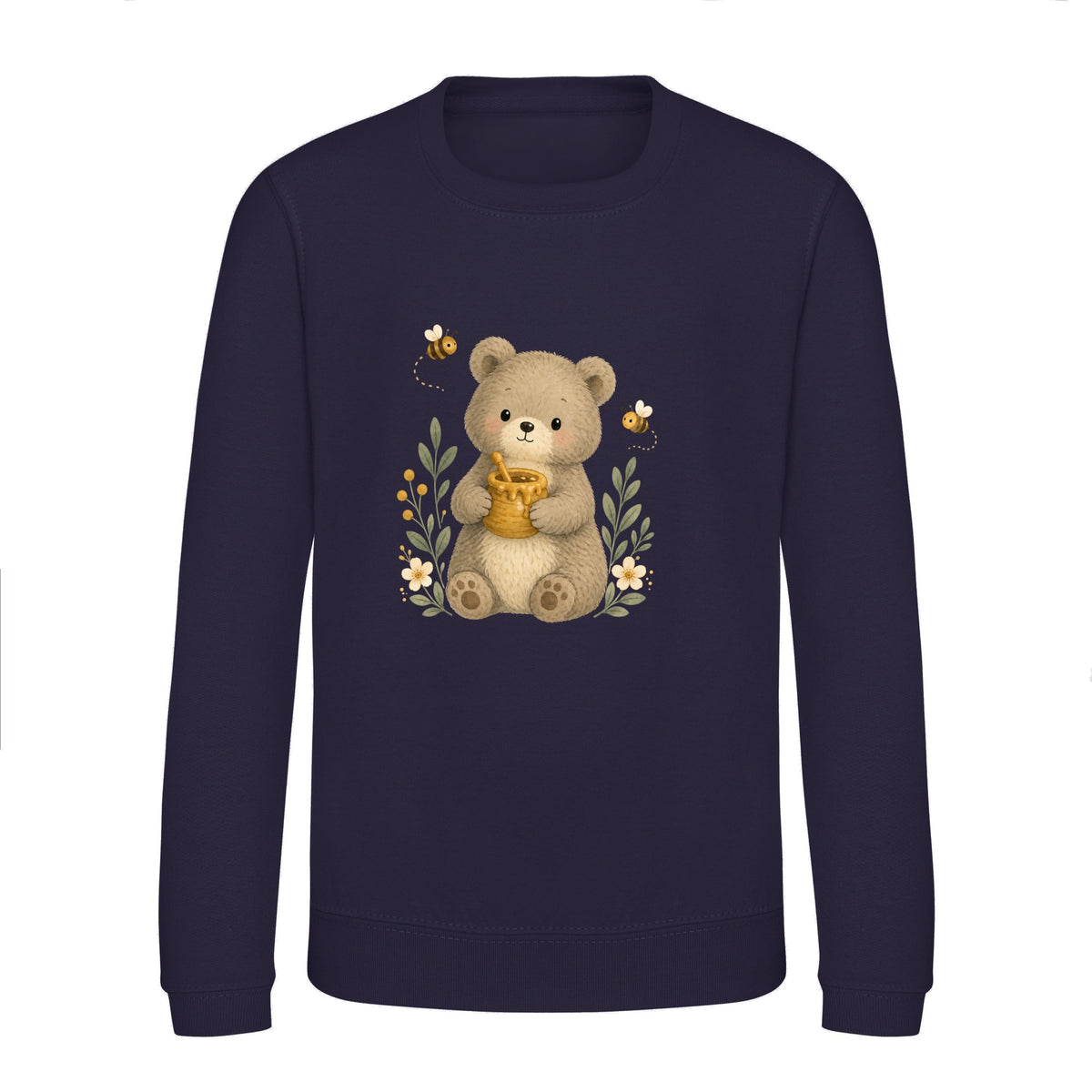 Bear and the Honey Bees Kids' Sweatshirt - Once Upon a Woodland French Navy colour variant image