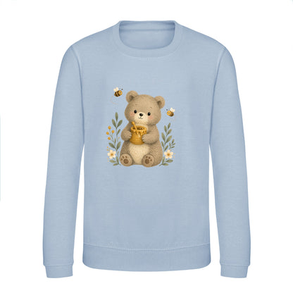 Bear and the Honey Bees Kids' Sweatshirt - Once Upon a Woodland Sky Blue colour variant image