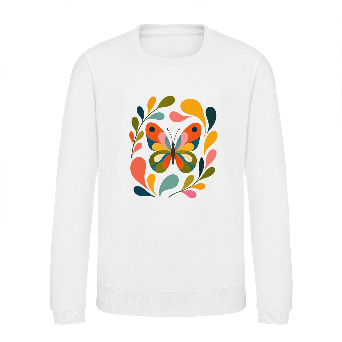Wings in Bloom Kids' Sweatshirt - Freeform Fauna Arctic White colour variant image