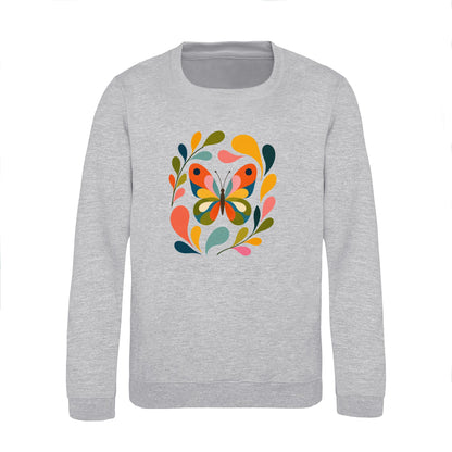 Wings in Bloom Kids' Sweatshirt - Freeform Fauna Heather Grey colour variant image