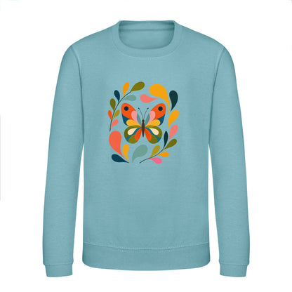 Wings in Bloom Kids' Sweatshirt - Freeform Fauna Seafoam colour variant image