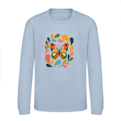 Wings in Bloom Kids' Sweatshirt - Freeform Fauna Sky Blue colour variant image