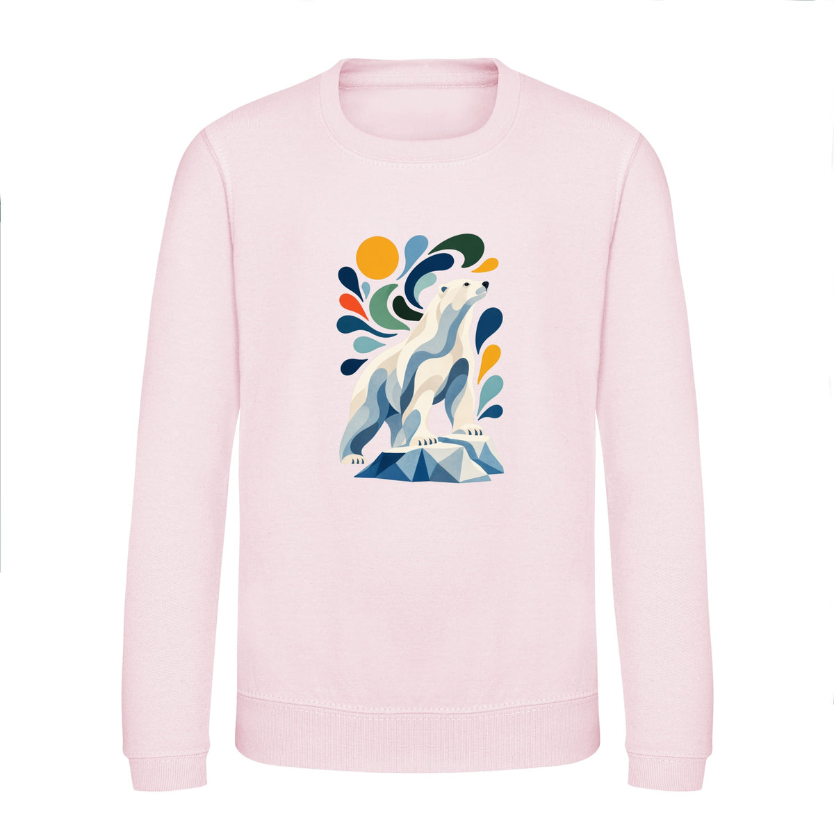 Arctic Resolve Kids' Sweatshirt - Freeform Fauna Baby Pink colour variant image