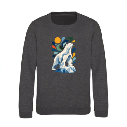 Arctic Resolve Kids' Sweatshirt - Freeform Fauna Charcoal colour variant image