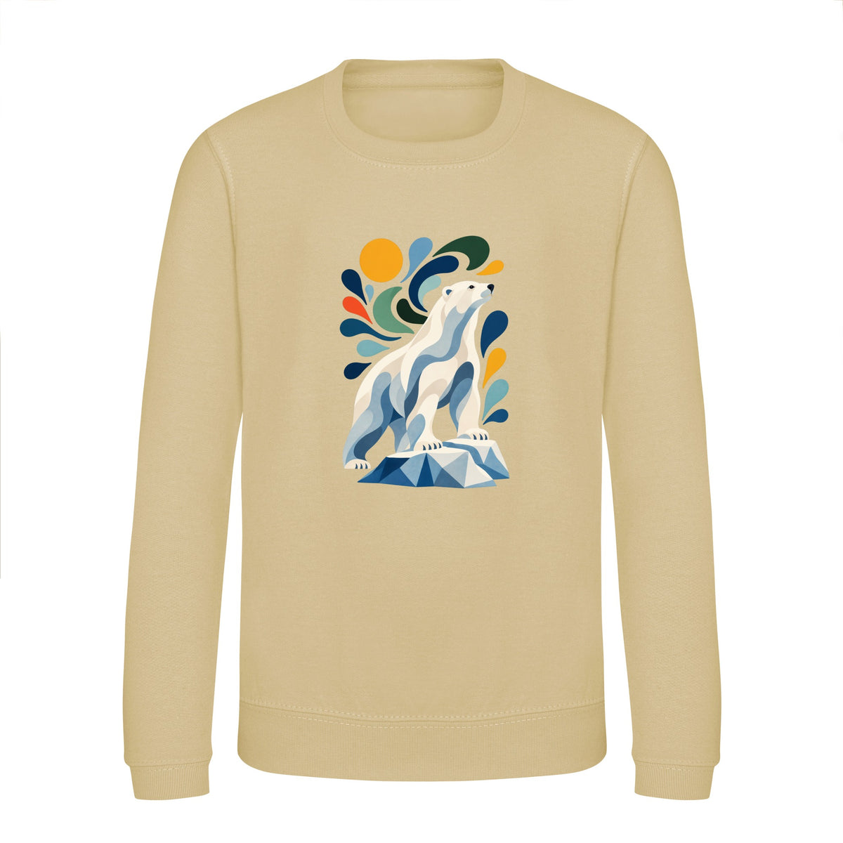 Arctic Resolve Kids' Sweatshirt - Freeform Fauna Desert Sand colour variant image