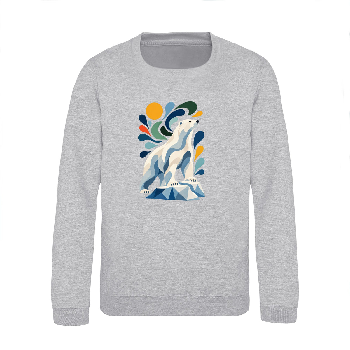 Arctic Resolve Kids' Sweatshirt - Freeform Fauna Heather Grey colour variant image