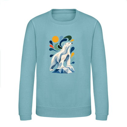 Arctic Resolve Kids' Sweatshirt - Freeform Fauna Seafoam colour variant image