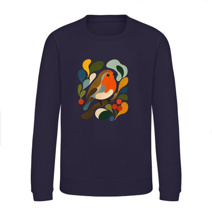 Hedgerow Harmony Kids' Sweatshirt - Freeform Fauna French Navy colour variant image