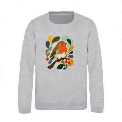 Hedgerow Harmony Kids' Sweatshirt - Freeform Fauna Heather Grey colour variant image