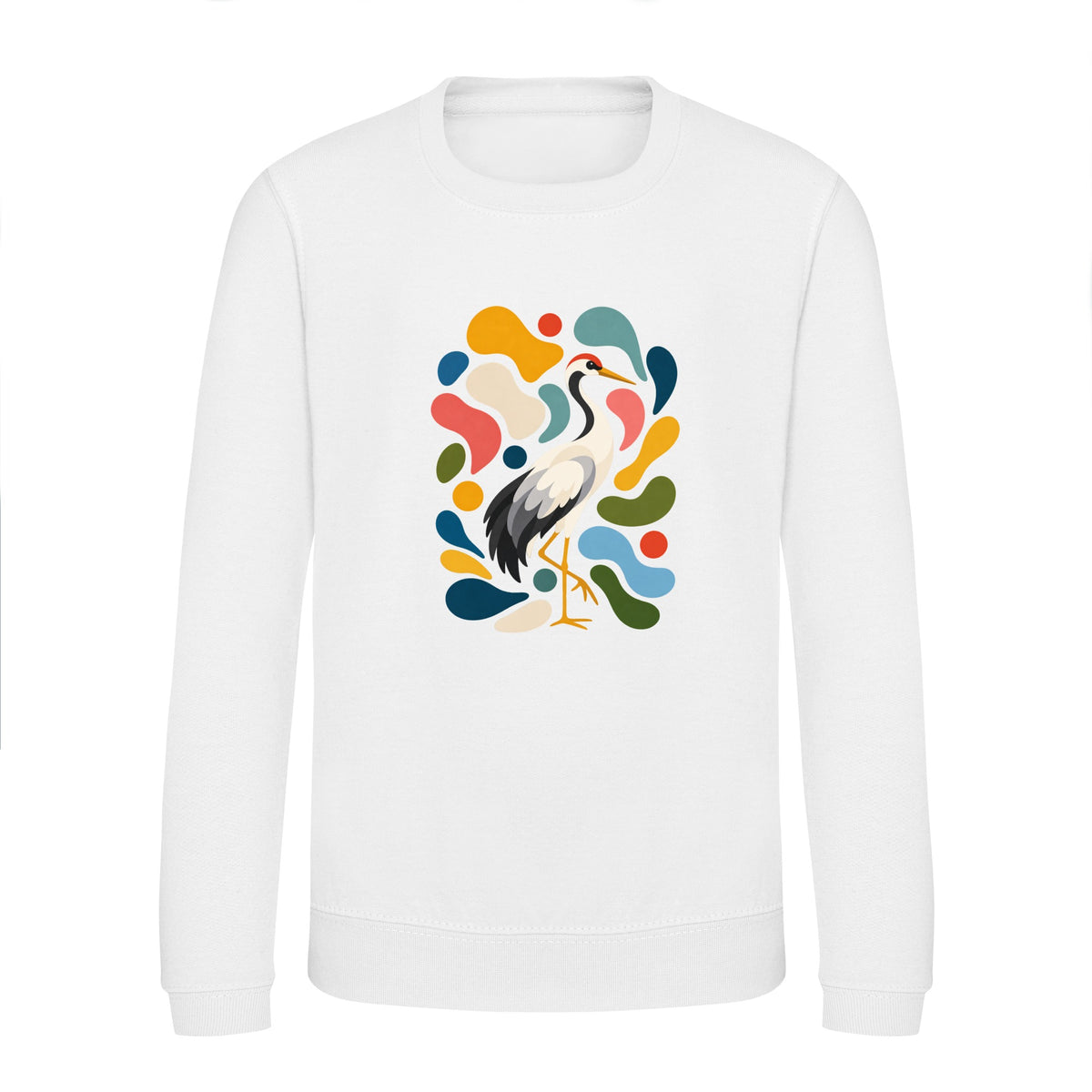 Stillness and Grace Kids' Sweatshirt - Freeform Fauna Arctic White colour variant image