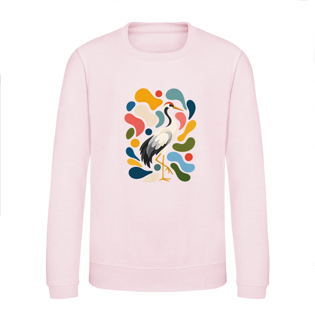 Stillness and Grace Kids' Sweatshirt - Freeform Fauna Baby Pink colour variant image