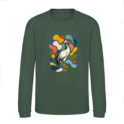 Stillness and Grace Kids' Sweatshirt - Freeform Fauna Bottle Green colour variant image