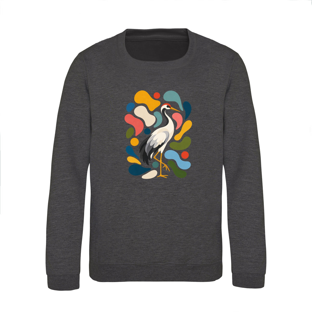 Stillness and Grace Kids' Sweatshirt - Freeform Fauna Charcoal colour variant image
