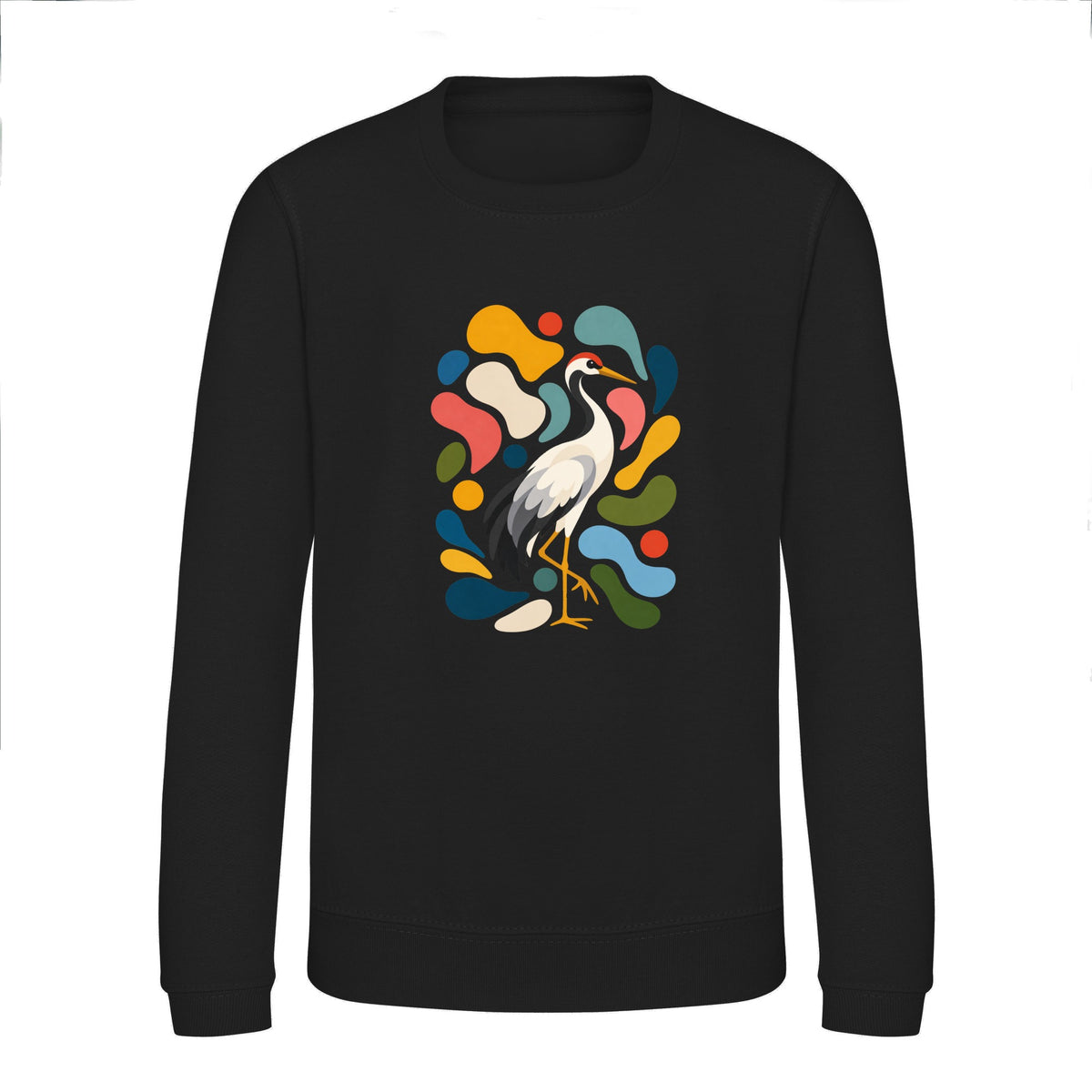 Stillness and Grace Kids' Sweatshirt - Freeform Fauna Deep Black colour variant image