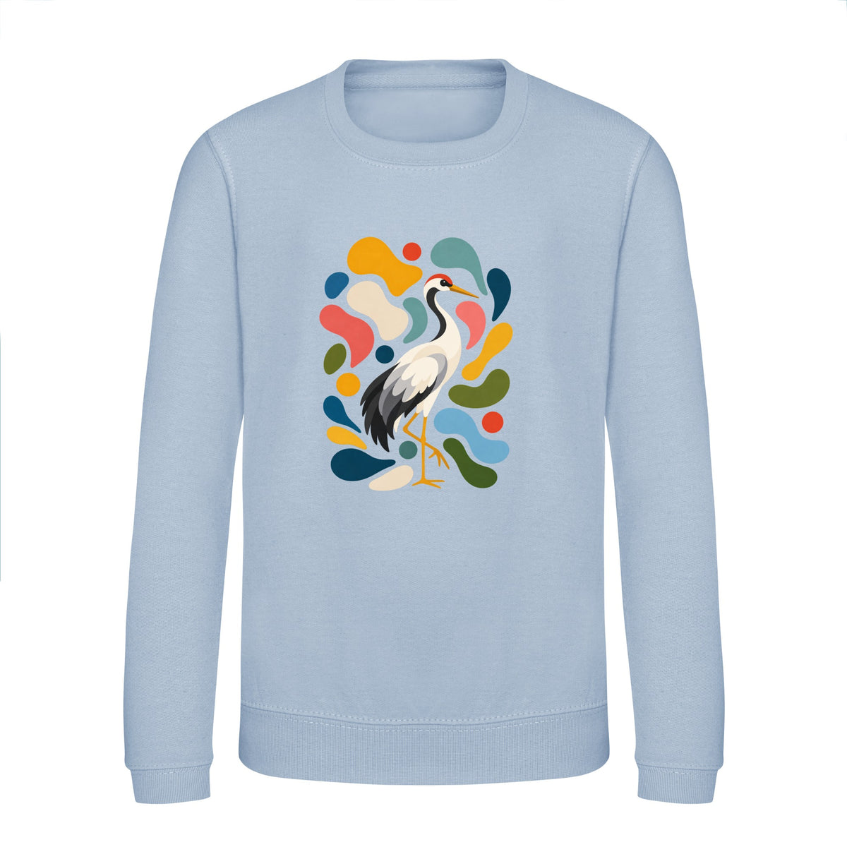 Stillness and Grace Kids' Sweatshirt - Freeform Fauna Sky Blue colour variant image