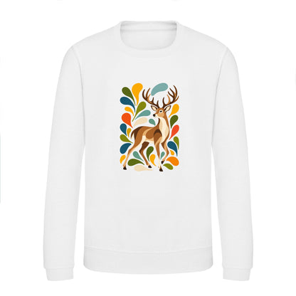 Woodland Majesty Kids' Sweatshirt - Freeform Fauna Arctic White colour variant image