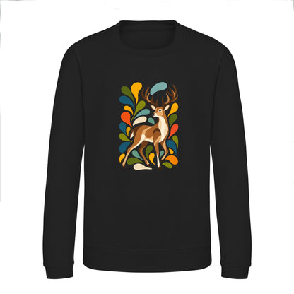 Woodland Majesty Kids' Sweatshirt - Freeform Fauna Deep Black colour variant image