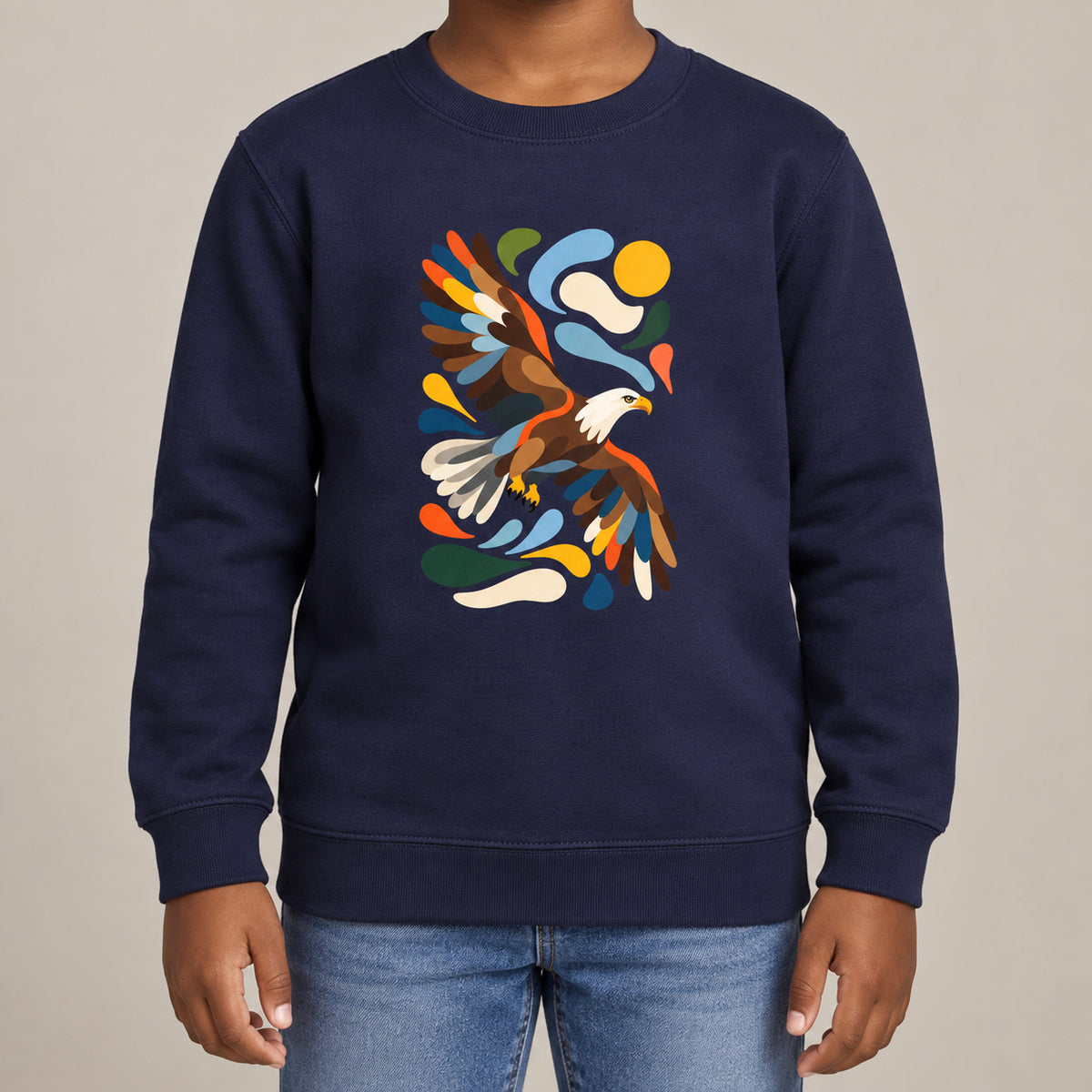 Skybound Spirit Kids' Sweatshirt - Freeform Fauna lead image