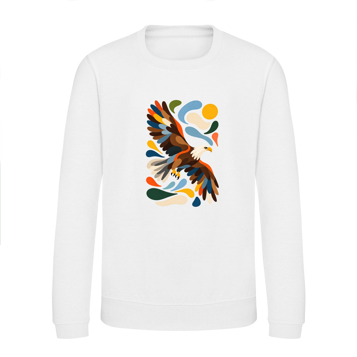 Skybound Spirit Kids' Sweatshirt - Freeform Fauna Arctic White colour variant image