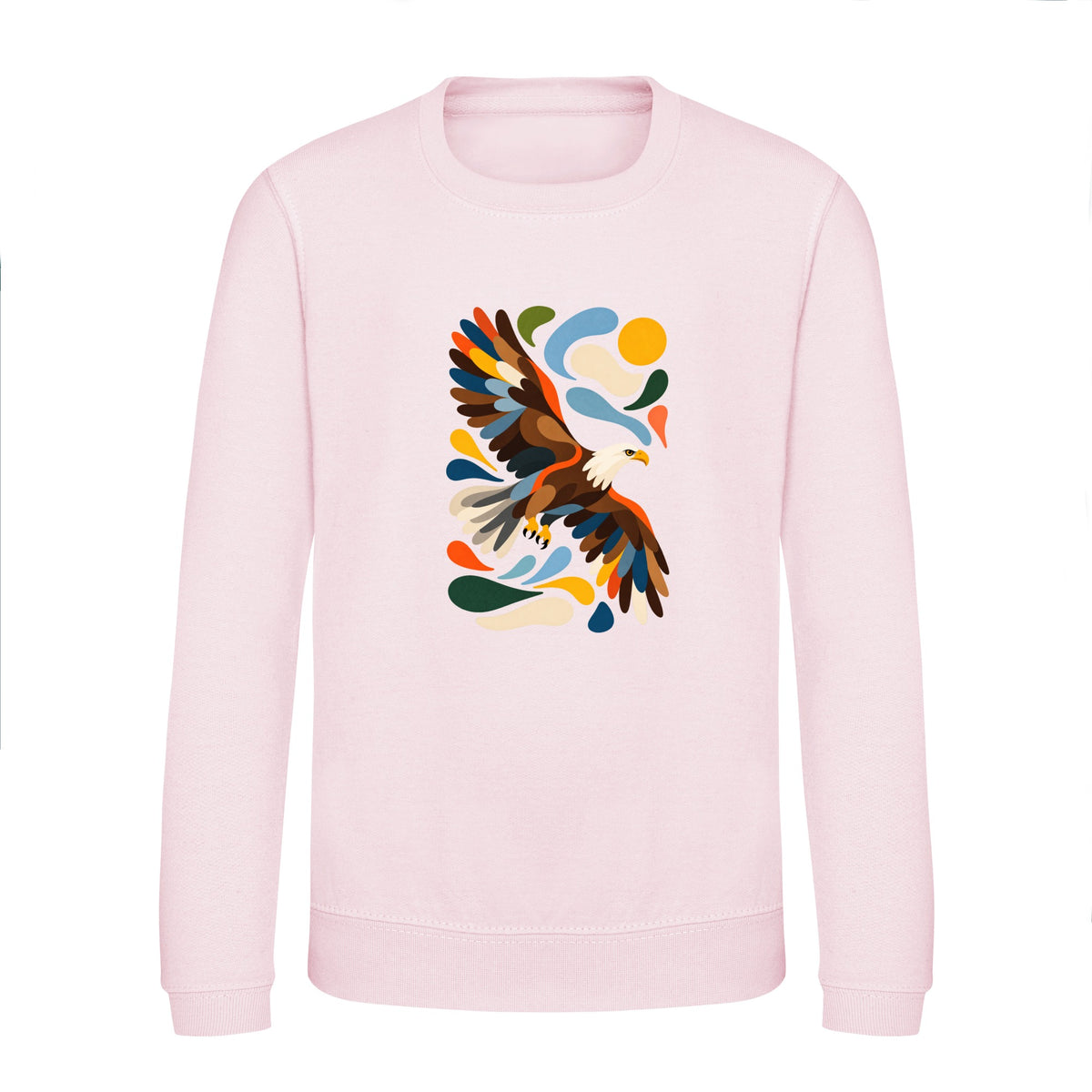 Skybound Spirit Kids' Sweatshirt - Freeform Fauna Baby Pink colour variant image