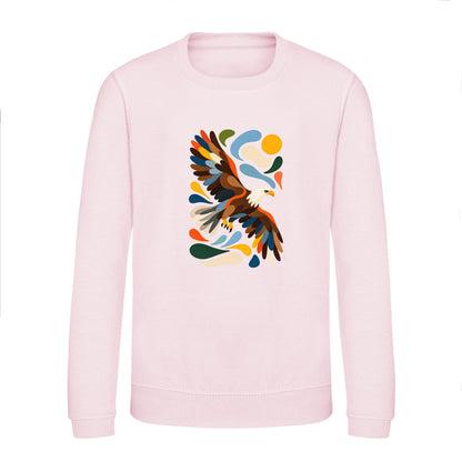 Skybound Spirit Kids' Sweatshirt - Freeform Fauna Baby Pink colour variant image