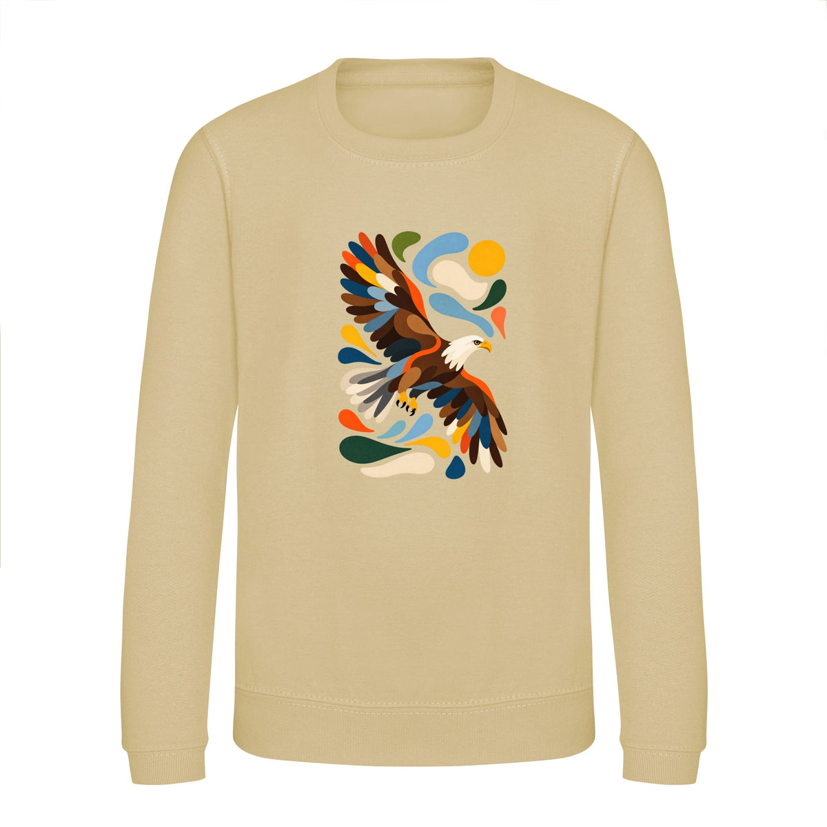 Skybound Spirit Kids' Sweatshirt - Freeform Fauna Desert Sand colour variant image