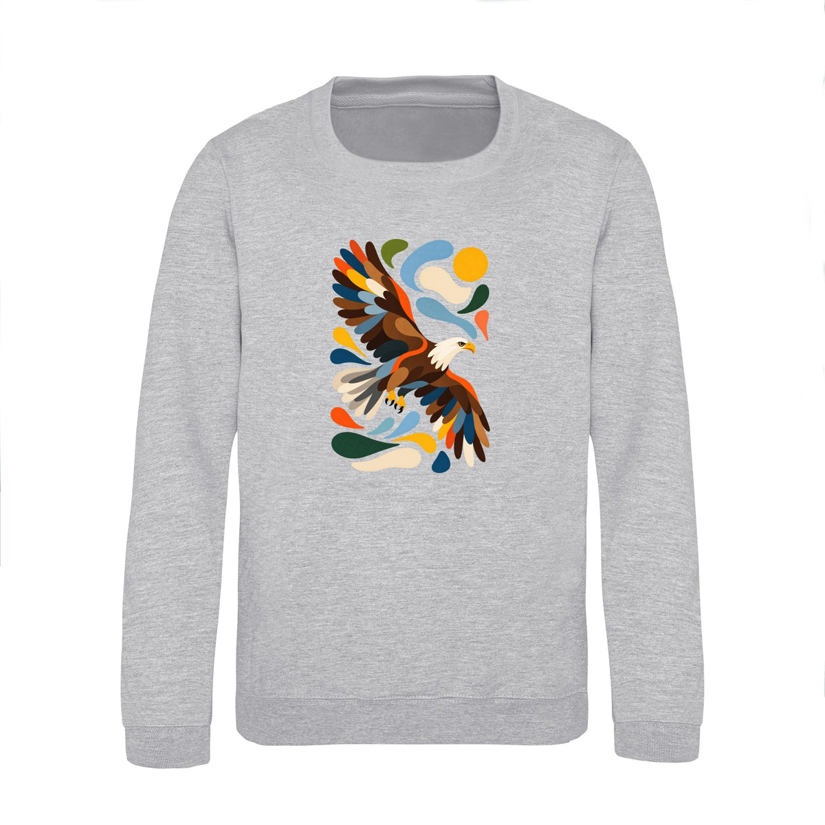 Skybound Spirit Kids' Sweatshirt - Freeform Fauna Heather Grey colour variant image