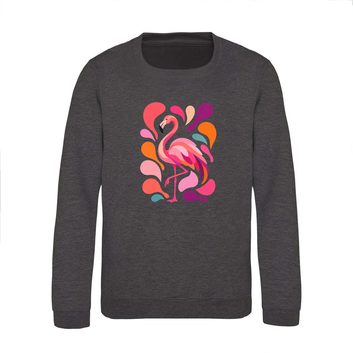 Blush in Motion Kids' Sweatshirt - Freeform Fauna Charcoal colour variant image