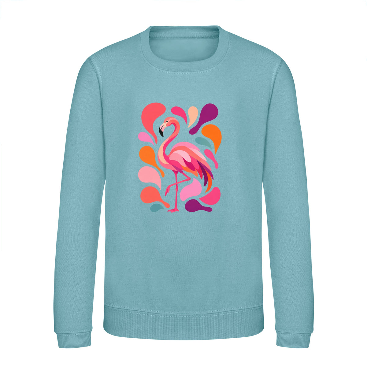 Blush in Motion Kids' Sweatshirt - Freeform Fauna Seafoam colour variant image