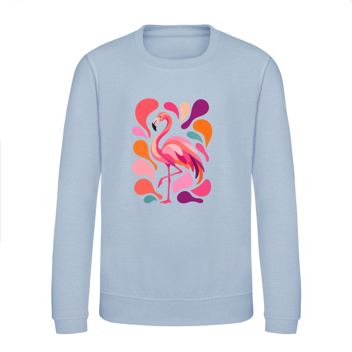 Blush in Motion Kids' Sweatshirt - Freeform Fauna Sky Blue colour variant image