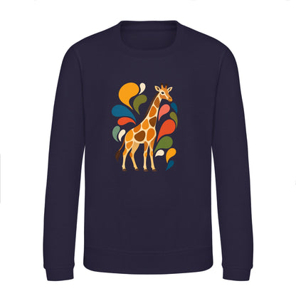 Sunlit Safari Kids' Sweatshirt - Freeform Fauna French Navy colour variant image