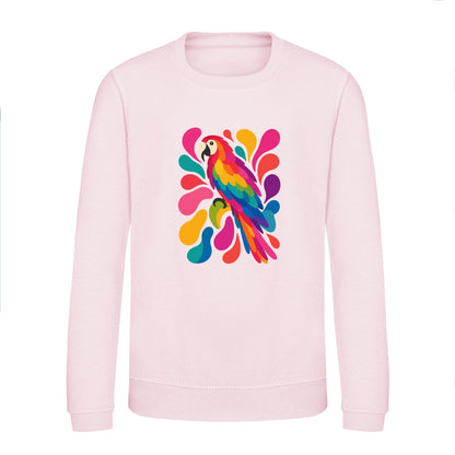 Tropical Burst Kids' Sweatshirt - Freeform Fauna Baby Pink colour variant image