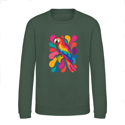 Tropical Burst Kids' Sweatshirt - Freeform Fauna Bottle Green colour variant image