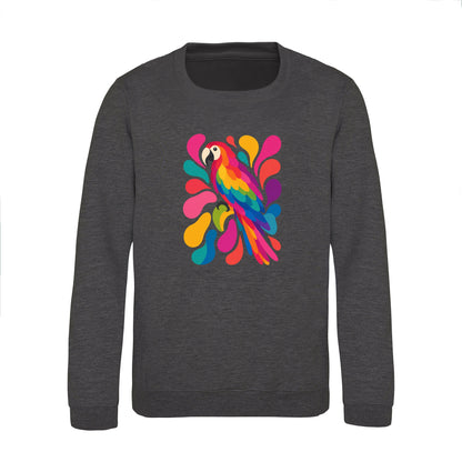 Tropical Burst Kids' Sweatshirt - Freeform Fauna Charcoal colour variant image