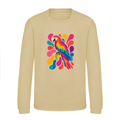 Tropical Burst Kids' Sweatshirt - Freeform Fauna Desert Sand colour variant image
