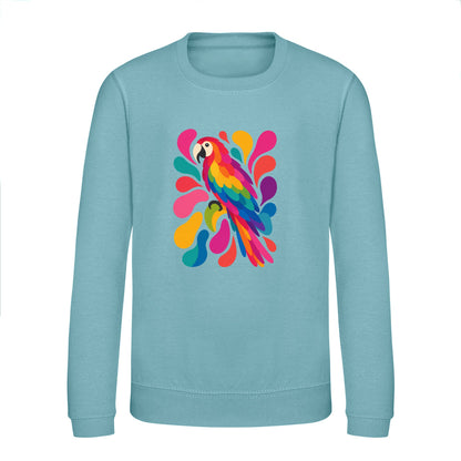 Tropical Burst Kids' Sweatshirt - Freeform Fauna Seafoam colour variant image